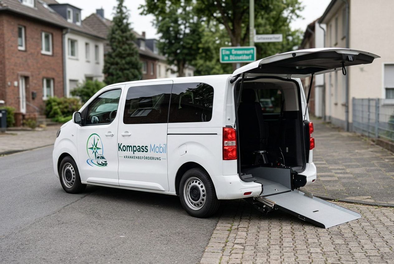 Weißer Toyota ProAce von Kompass Mobil in Düsseldorf
